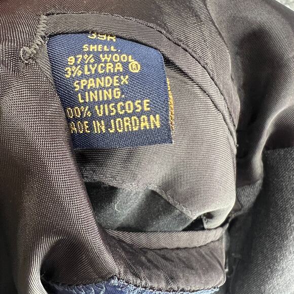 Brooks Brothers Blazer Mens 39R Gray Wool Button Front Shoulder Pads Sports Coat - Picture 11 of 12